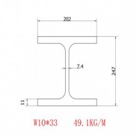 全国发货 莱钢热轧 A992 美标H型钢 W10*33 抗弯性能好 卡车设备钢构
